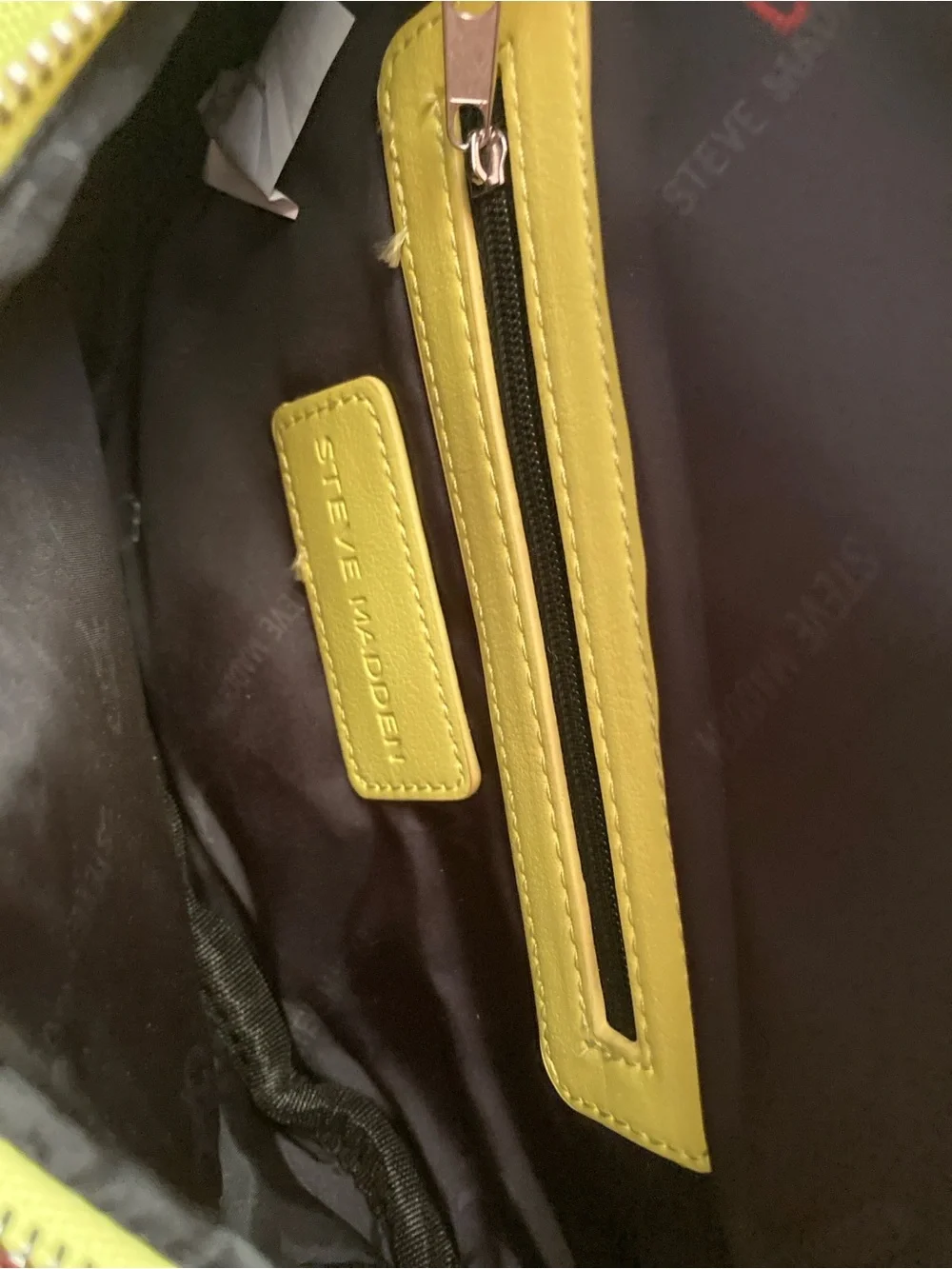 Steve Madden Neon Yellow Crossbody Belt Bag with Detachable Pouch